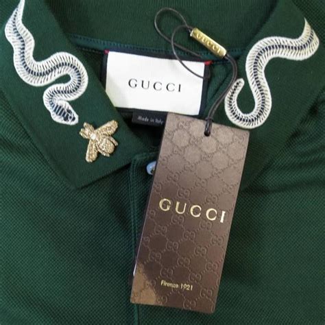 gucci green pants with snake|Gucci polo snake collar.